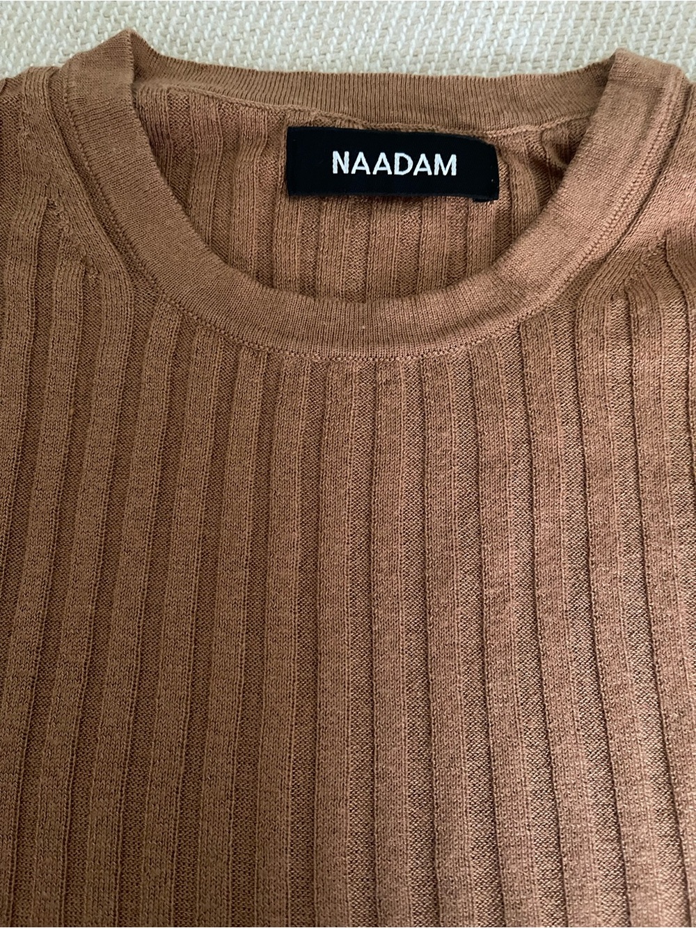 NAADAM Women Knit Top -Brown/Camel